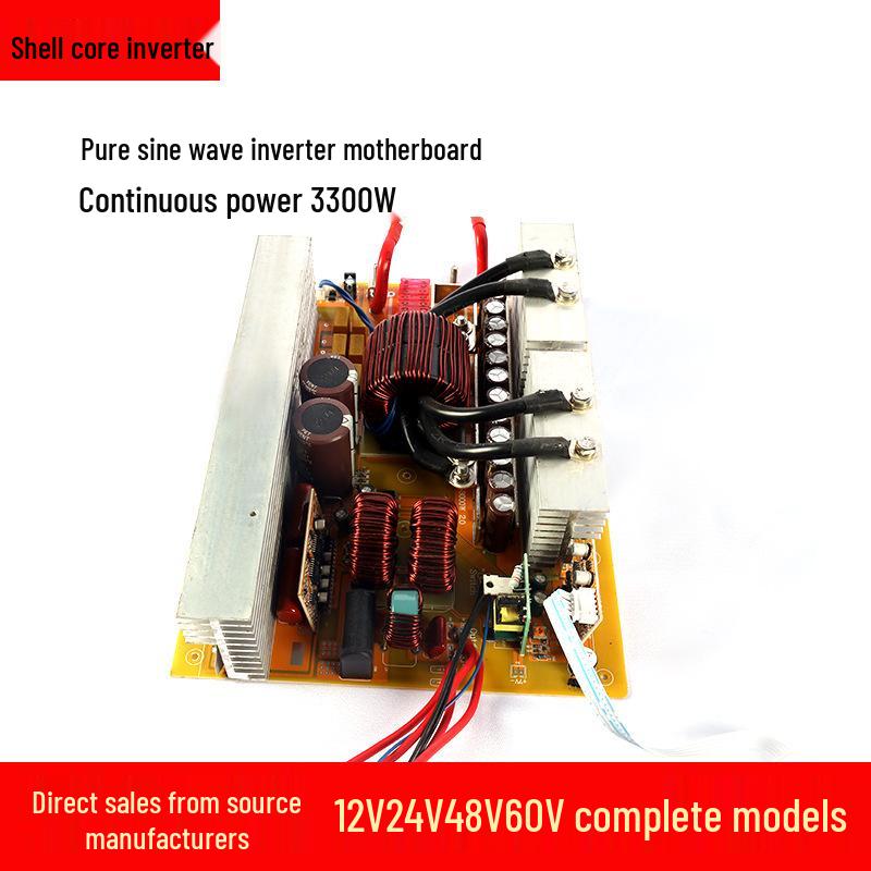 3300W Pure Sine Wave Inverter Board: 12V/24V/48V to 220V, All-in-One Lithium Battery Solution