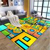 Geometry Dash Pattern Rug, Indoor/Outdoor Mat, for Picnic, Gameroom, Bedroom, Office, Living Room, Home Decor Carpet, Birthday Gift