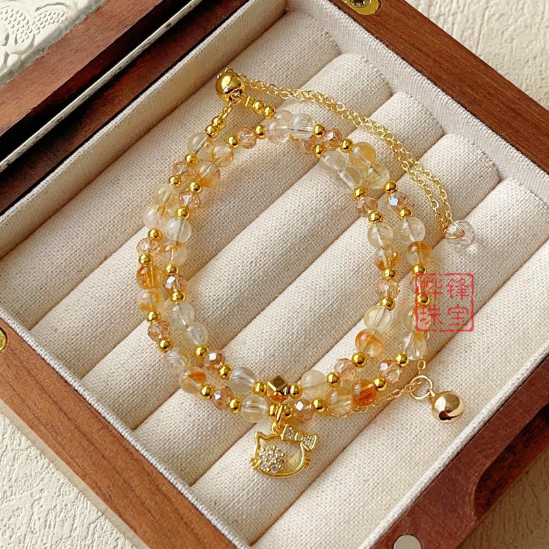Bracelet women s light luxury high-end niche design beaded girlfriend bracelet