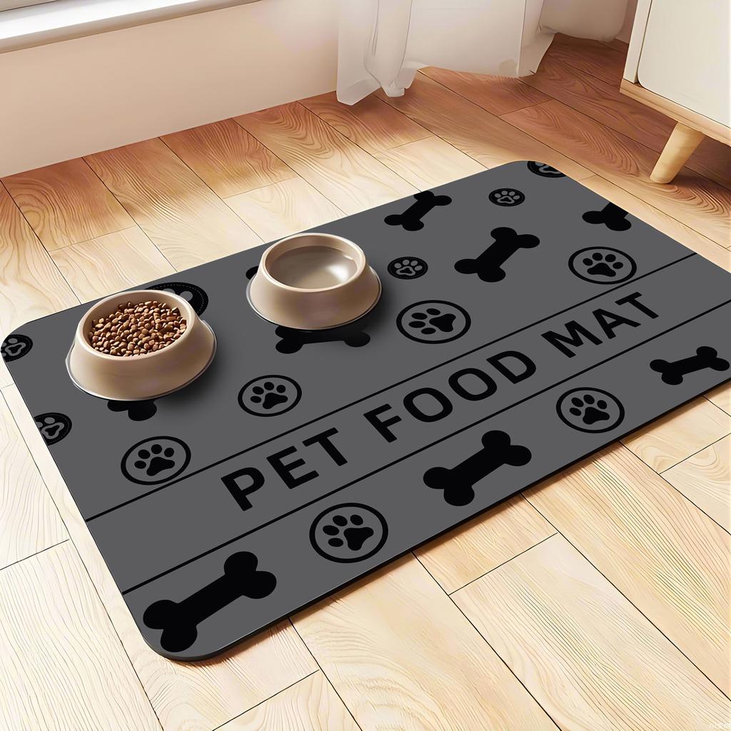 Pet Cat and Dog Feeding Diatomaceous Earth Mat, Anti-splash Mat, Water-absorbent and Quick-drying Home Mat