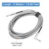 uxcell 20ft Guitar Instrument Cable, 14" to 14" 6.35mm Straight to Right-Angle Jack Stereo Audio Interconnect Cord, Balanced Line for Guitar and