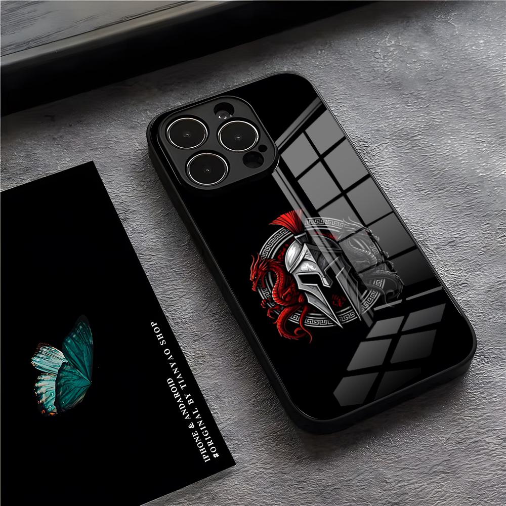 G-Gladiator Sparta Phone Case For IPhone 17 Pro Max 15 Pro 16 14 Plus 12 13 Mini 11 Pro Shockproof Glass Cover