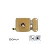Serrure Droite 100mm 3 Clés Inclus