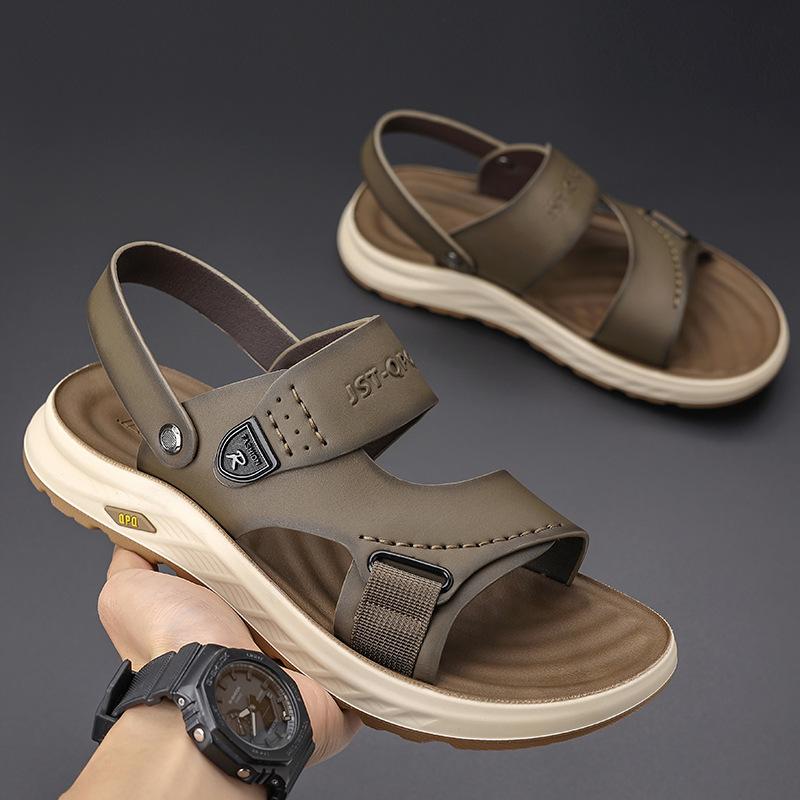 2025 Summer New Sandals Breathable Men's Casual Soft Sole Driving To Work Dual-purpose Cool Slippers 2025
