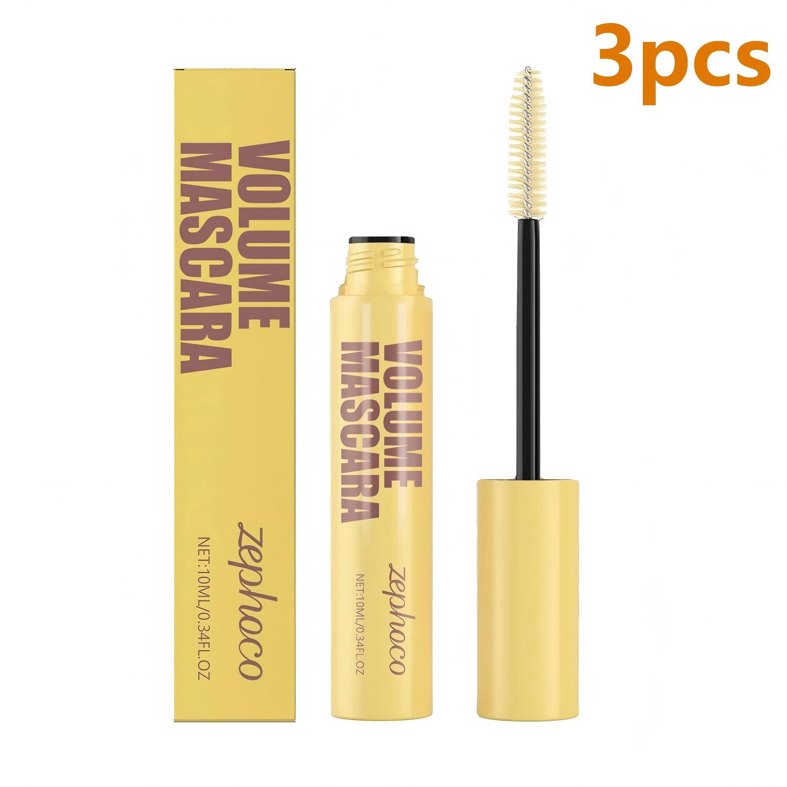 Zephoco Waterdichte Mascara Verlengend Langhoudend Krullende Mascara Volume Wimpers Sneldrogende Make-up Oogwimpers Natuurlijke Look