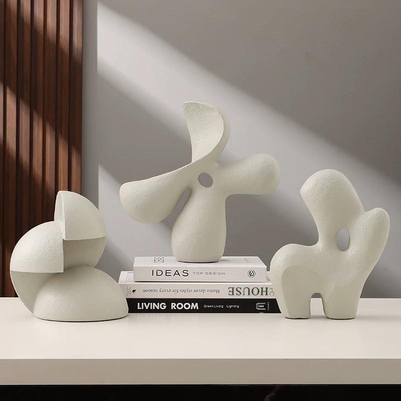 Resin Geometric Sculpture Accessories Items Home Livingroom Entrance Statue Decoration Hotel Store Desktop Figurines Ornaments