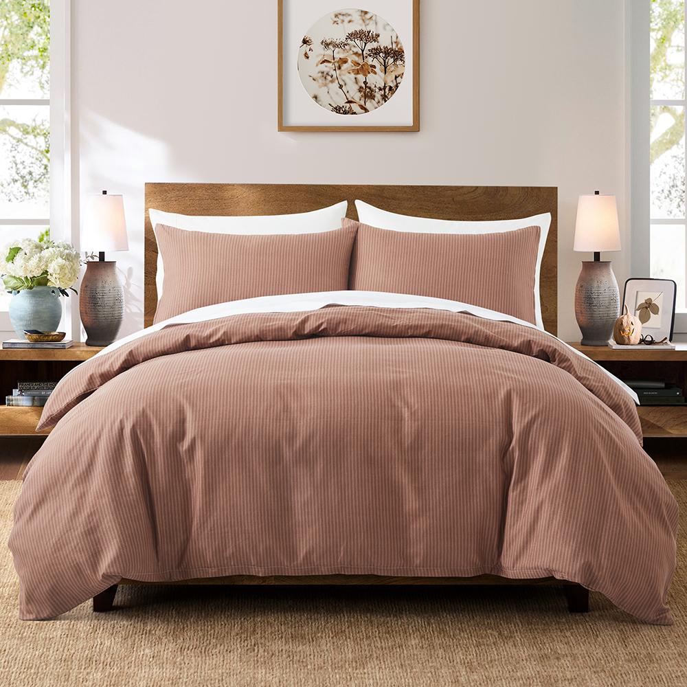 Girly Galaxy Duvet Cover,Reversible Dreamy Pink Grey Gradient Comforter Cover,Watercolor Starry Sky Glittering Stars Bedding Set