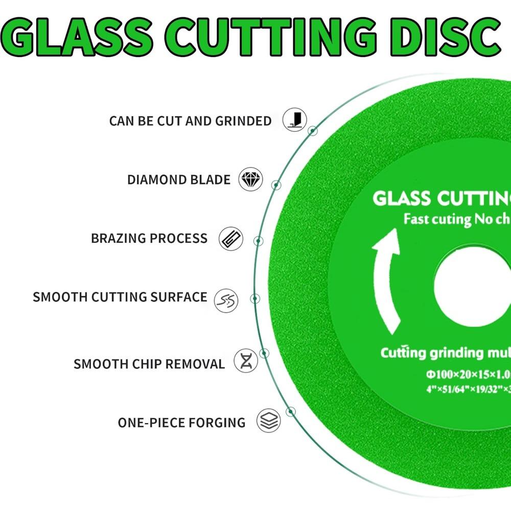 Diamond Rock Grinding Disc, Diameter 100 Millimeters (4 Inches), Inner Hole 20 Millimeters (4/5 Inch), Rock Cutting Disc, Glass Cutting Disc