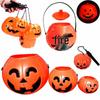 Handheld Pumpkin Lantern with Sound Control – Colorful Halloween Candy Bucket In Various Sizes