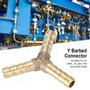 4pcs Union Adapter 3-Way Barbed Fitting Brass Material Y Shaped Fitting  Fluid Transfer