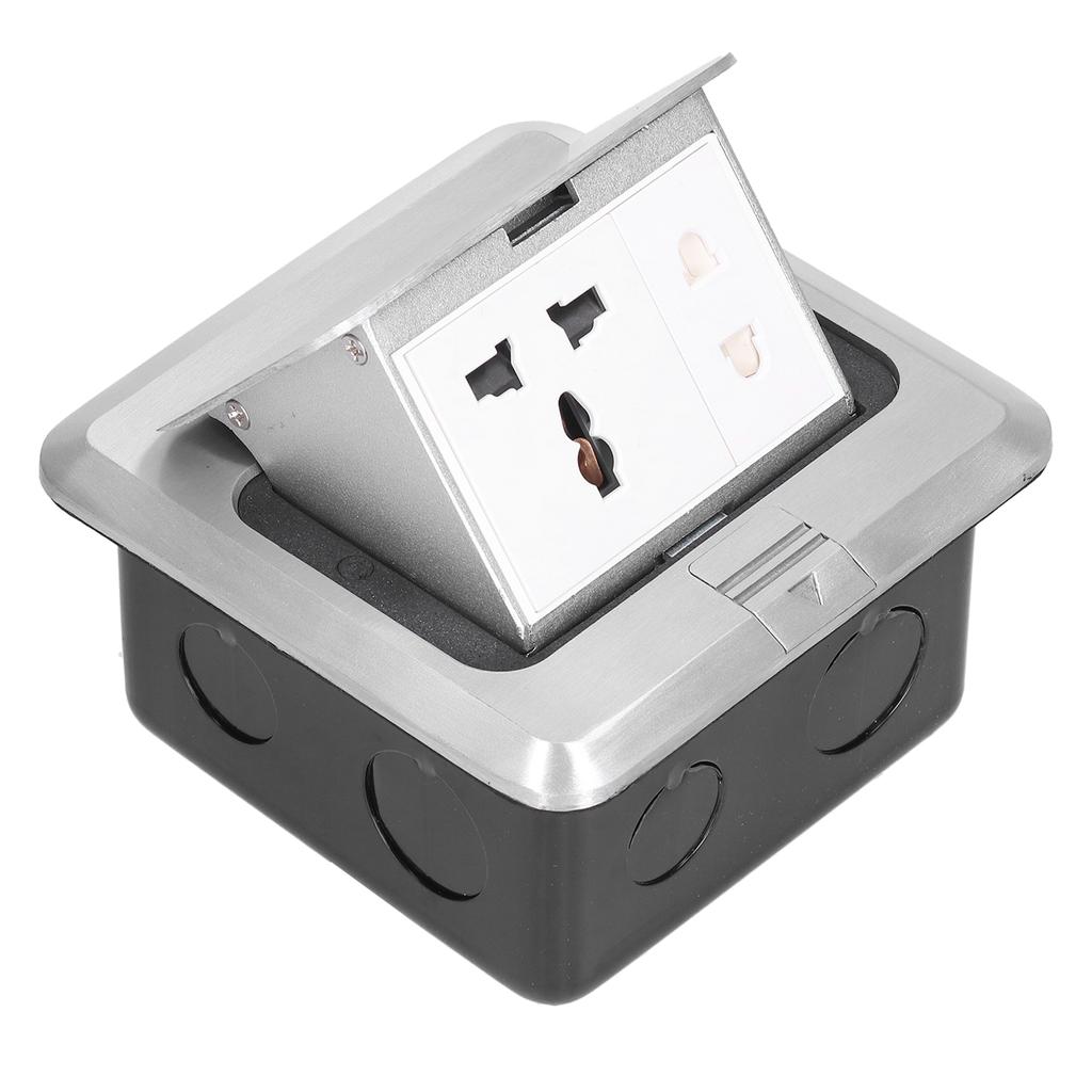 Floor Socket Pop Up Electrical Outlet Box Assembly Waterproof 250V 13A for Kitchen Office