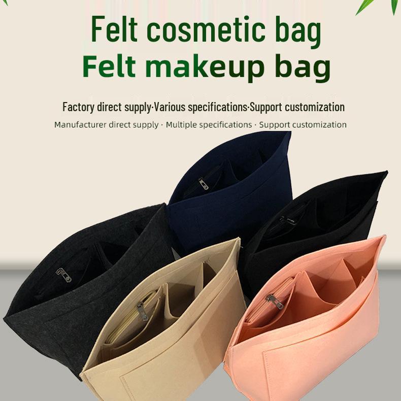 Velkokapacitní zakázková plstěná taška na make-up a toaletní potřeby