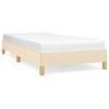 Bed Frame without Mattress Cream 100x200 cm Fabric