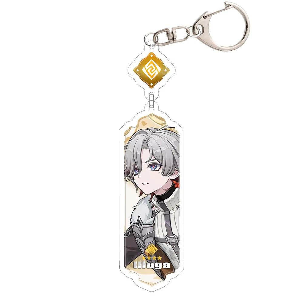 Portachiavi Anime Linnea Flins Durin Mualani Furina Arlecchino Accessori Portachiavi Genshin Impact Ciondolo Carino per Borsa Portachiavi Regalo