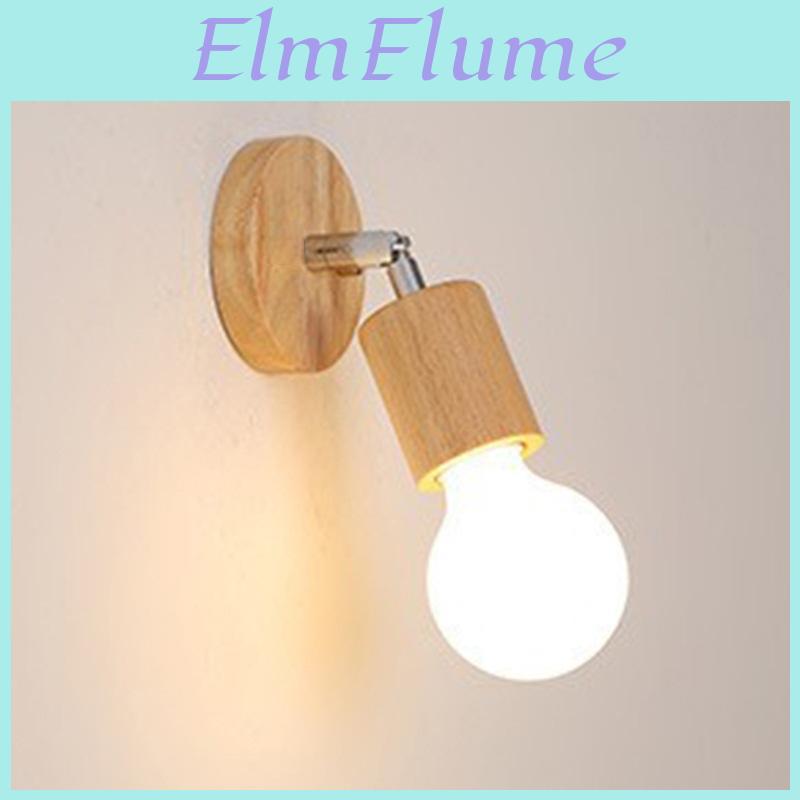 Modern Minimalist Wooden Wall Lamp With Led Bulb For Bedroom And Living Room Decor