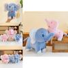 Adorable Lucky Plush Elephant Doll In Soft Blue And Pink Colors Perfect For Kids And Birthday Gifts