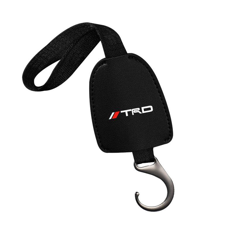 Leather Car Seat Back Hooks Portable Hanging Bag Rack for Toyota TRD GR Corolla CHR Rav4 Yaris Auris Avensis Car Accessories