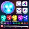 Podwodne światła LED z pilotem, 6 mini świateł RGBW do basenu, wodoodporne podgrzewacze do oczek wodnych, światła podwodne, odpowiednie do wazonów