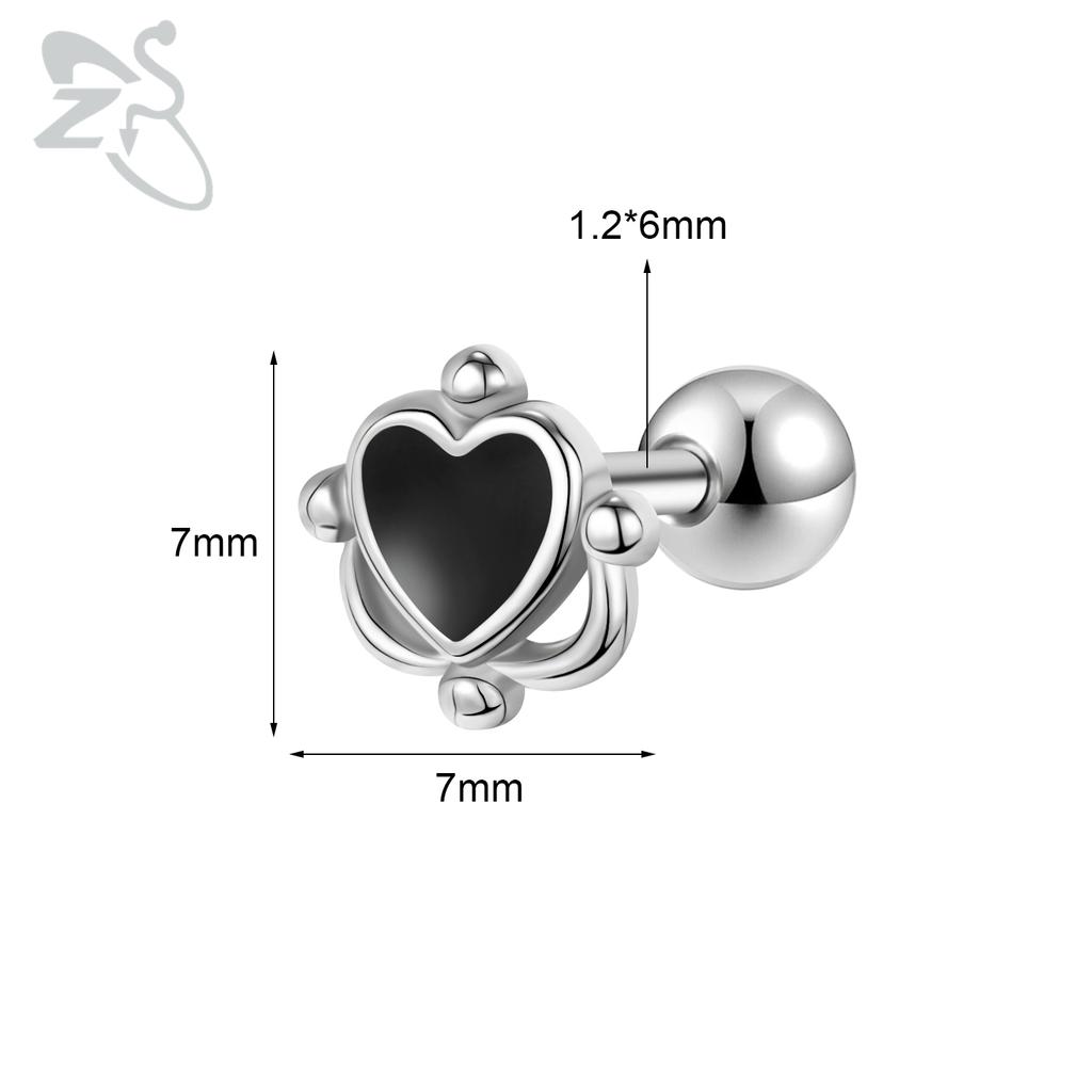 ZS 1 PC Punk Gothic Skull Stud Earring For Men Women Spider Snake Earrings Ear Studs Cartilage Helix Lobe Piercing Jewelry 16G