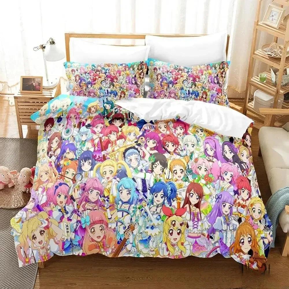 3D Print Anime Aikatsu 3D Duvet Cover Bedding Set Comforter Linen Pillowcases Home Decor Single Double Twin King Queen