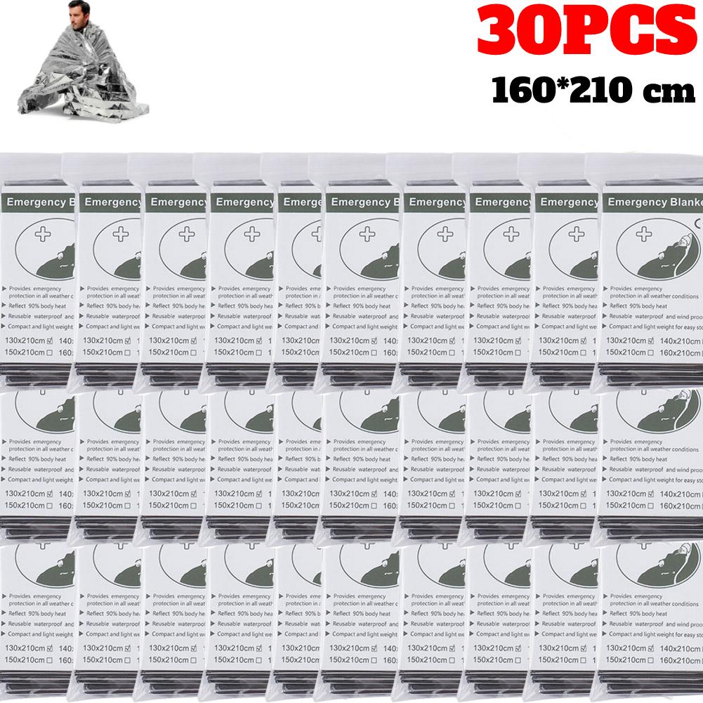 30/1ST Nödräddningsfilt Utomhus Överlevnad Första Hjälpen överlevnadsfilt Militär Räddningsutrustning Räddningsfolie Värmefilt