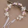 Corona Floreale per la Festa dei Bambini - Cerchietto Perla da Principessa & Accessorio Floreale Stile Foresta