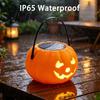 Pumpkin Flame Lights, Outdoor Garden Stake and Hanging Decor, Flickering LED for Halloween Fall Festive
