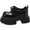 Big Head and Small Leather Shoes Women's Derby Shoes Spring New Small Muffin Thick Sole Heightening Single Shoes