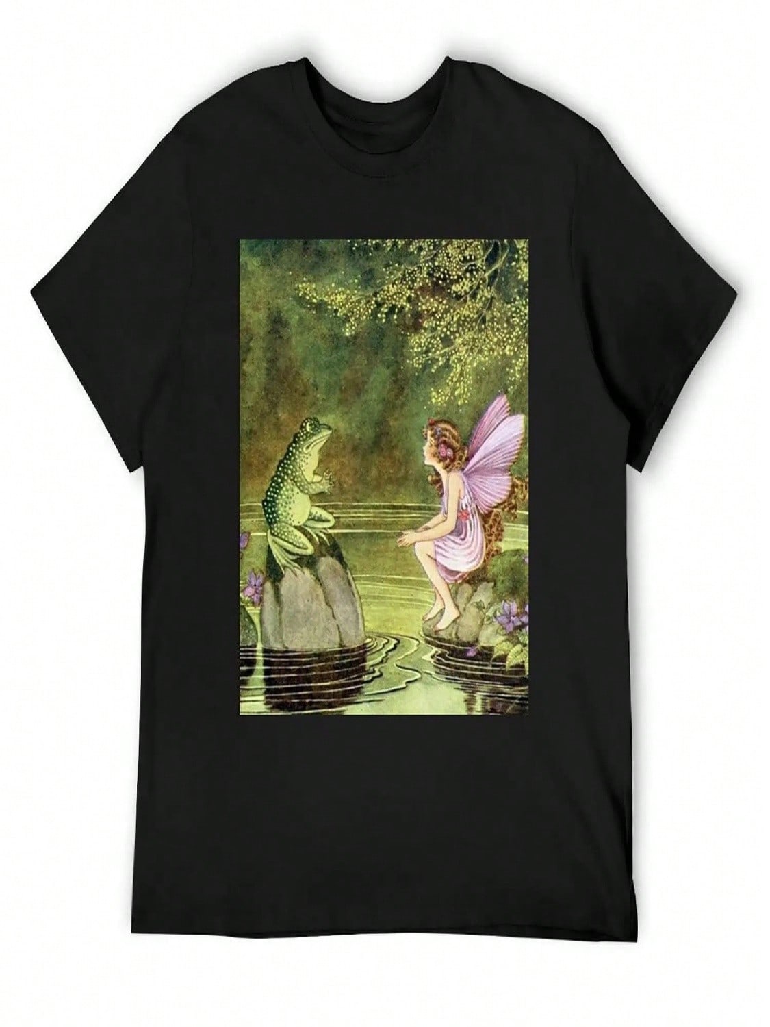 Frog And Fairy Talking -Ida Rentoul Outhwaite T-Shirt Customs Design Your Own Blue Archive Shirts Graphic Tee Funny T Shirts Men S разноцветный