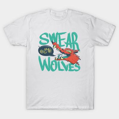 T Shirt Women Swear Wolves Harajuku Print Kawaii Tshirt Summer Short Sleeve Female T-Shirt Top Tee