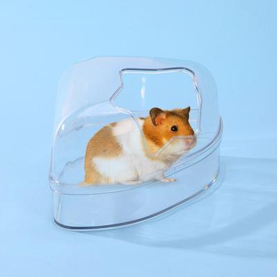 Hamster Sand Bath Container Transparent Hamster Toilet Dust Bust Accessories for Small Animals Hamster Bathtub Sand Bath Box