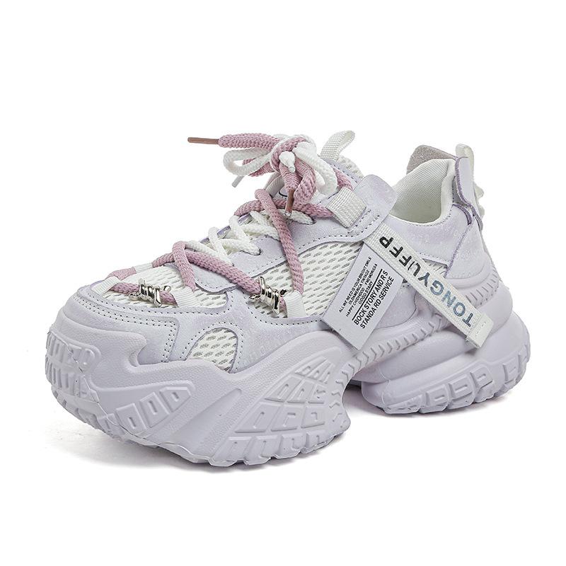 

Spring and autumn new dad shoes for women ins~ trendy thick soles to increase the height of the Korean version of versatile Paris mesh casual sports 40 фиолетовый