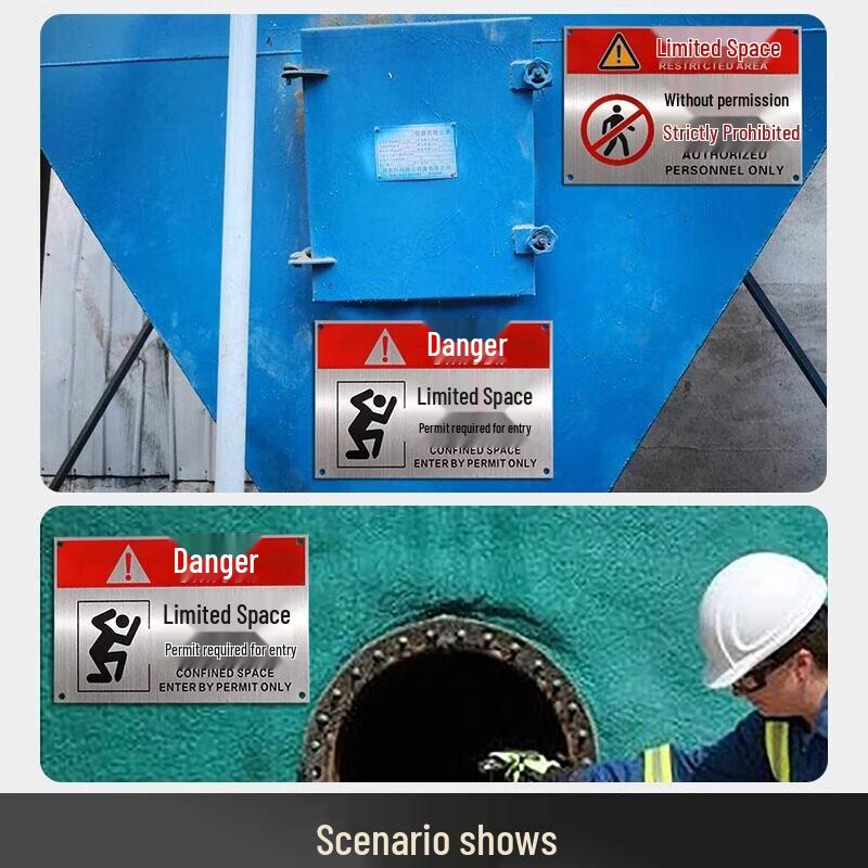 Langxi Metal Restricted Space Warning Sign
