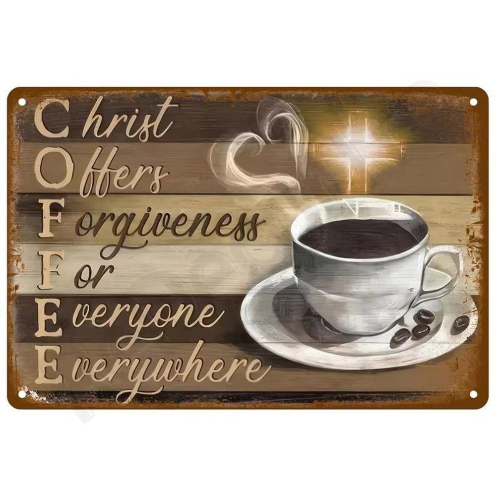 Retro Vintage Metal Tin Sign, 20x30cm Wall Art Decor for Living Room Kitchen