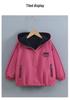 Girls' Reversible Fleece-Lined Hooded Windbreaker: 2026 Spring/Autumn Stylish Outerwear
