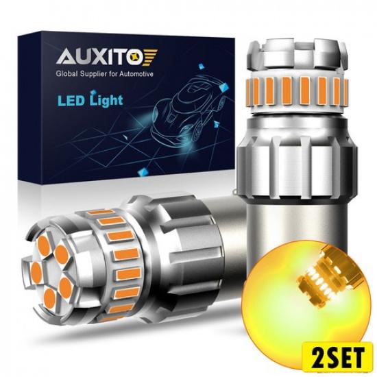 4X 1157 AUXITO BAY15D LED 7507 Turn Amber Signal Side Light Running DRL Bulbs EV