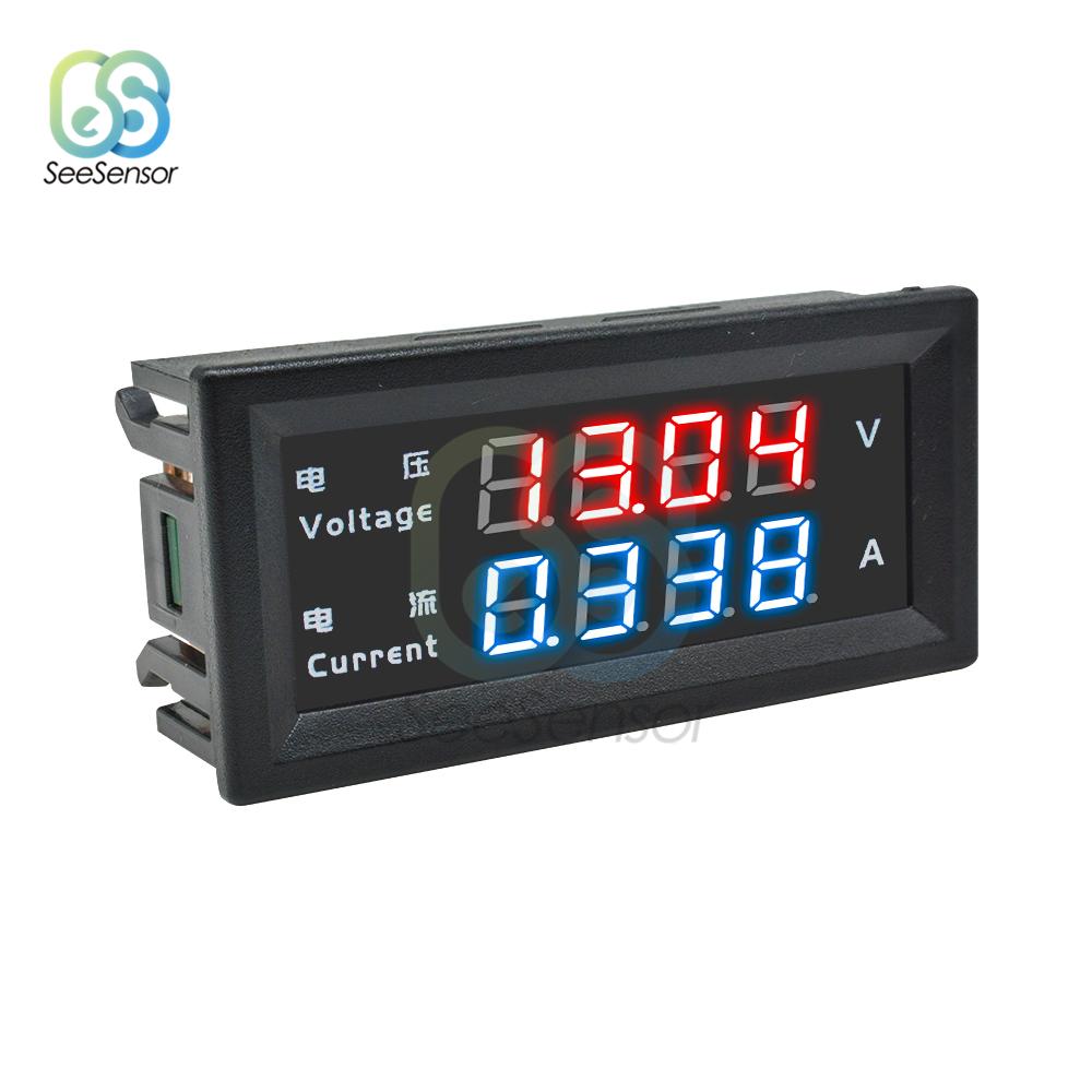 0.28" Dual LED Display 4-digit Mini Digital Voltmeter Ammeter Amp Volt Voltage Current Meter Tester Detector DC 200V 100V 10A