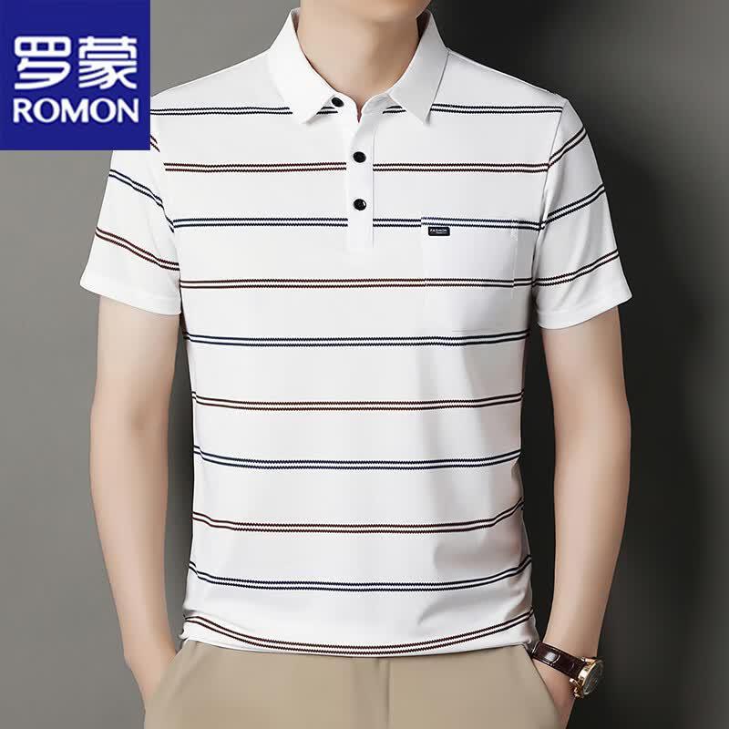 ROMON Men s Summer Lightweight Polo T-Shirt XXL белый