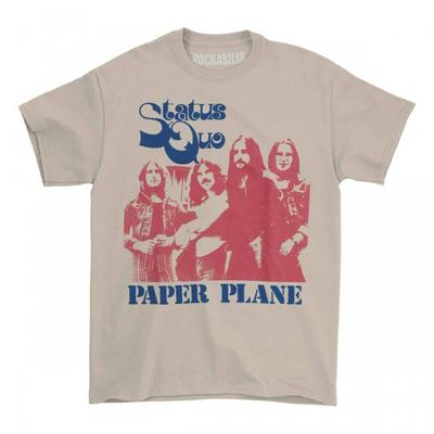 Status Quo Unisex Erwachsenen Papierflieger Baumwoll-T-Shirt