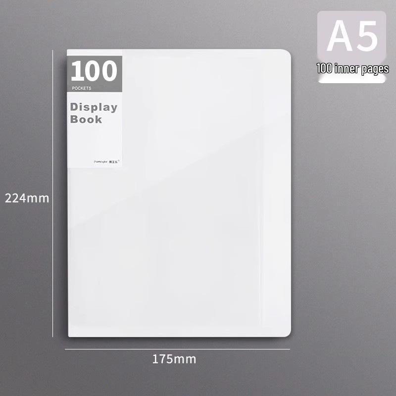 A5 Transparent Ring Binder File Folder, Multi-page: 20/30/40/60 Pages