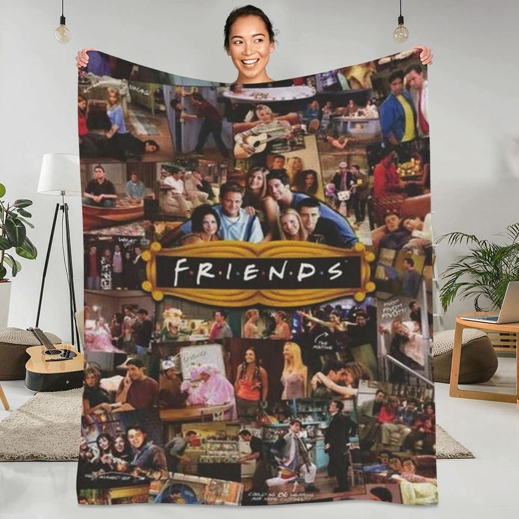 Přátelé TV Seriál Tepládeka Cartoon Central Perk Cestovní Plyšovádeka Zábavná Domácí Dekorace Flanelové Povlečení Pokrývka Postele