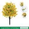 Violet Eucalyptus Garden Stake: Realistic Faux Flower Decoration with Ground Peg