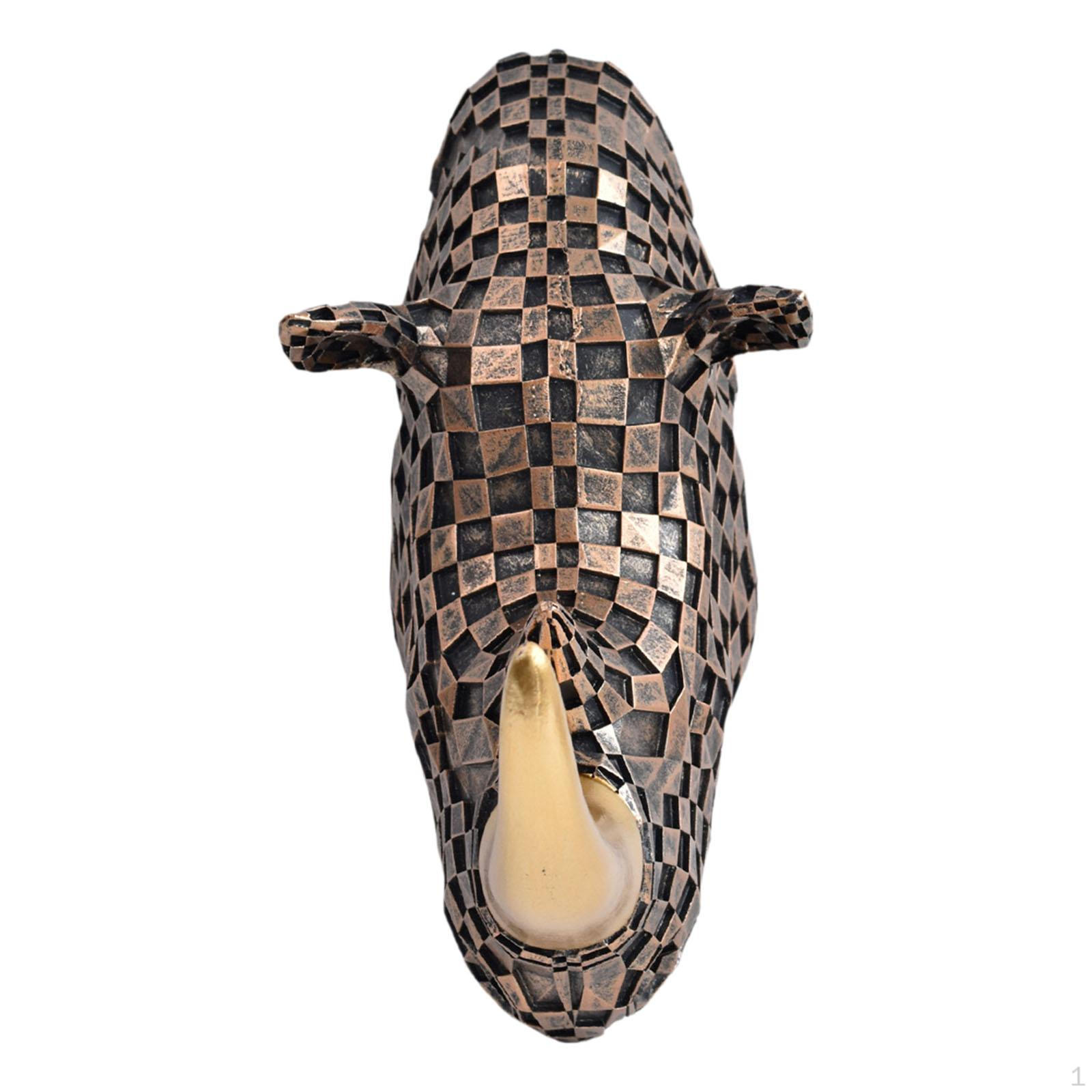 

Head Wall Sculpture Made of Resin, 12 X 23.6 21.8 Cm. Versatile Accessory. Modern. Bronze