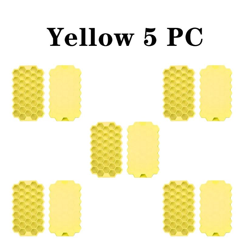 1/2/3/5Pcs Large Capacity Ice Tray Silicone Molds Honeycomb Ice Cube Molds For Chilled Drinks Whiskey Cocktails Food