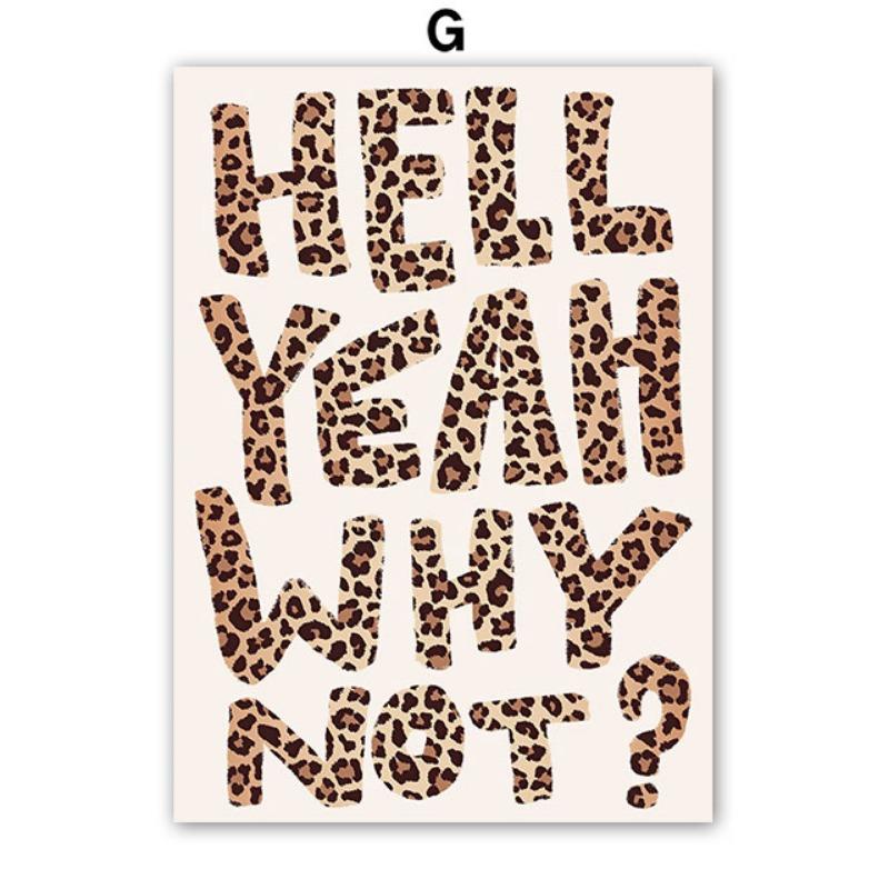 Girl Bear Leopard Cat Dog Flowers Abstract Posters And Prints Wall Art Canvas Painting Pictures Hotel Bar For Living Room Decor