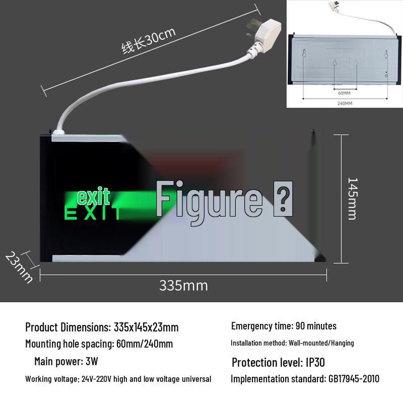 Linpan LED Emergency Exit Sign Light