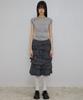 Peulleeoeob Asymmetrical Draped Roll-Up T-Shirt (Fl-165_Gray)