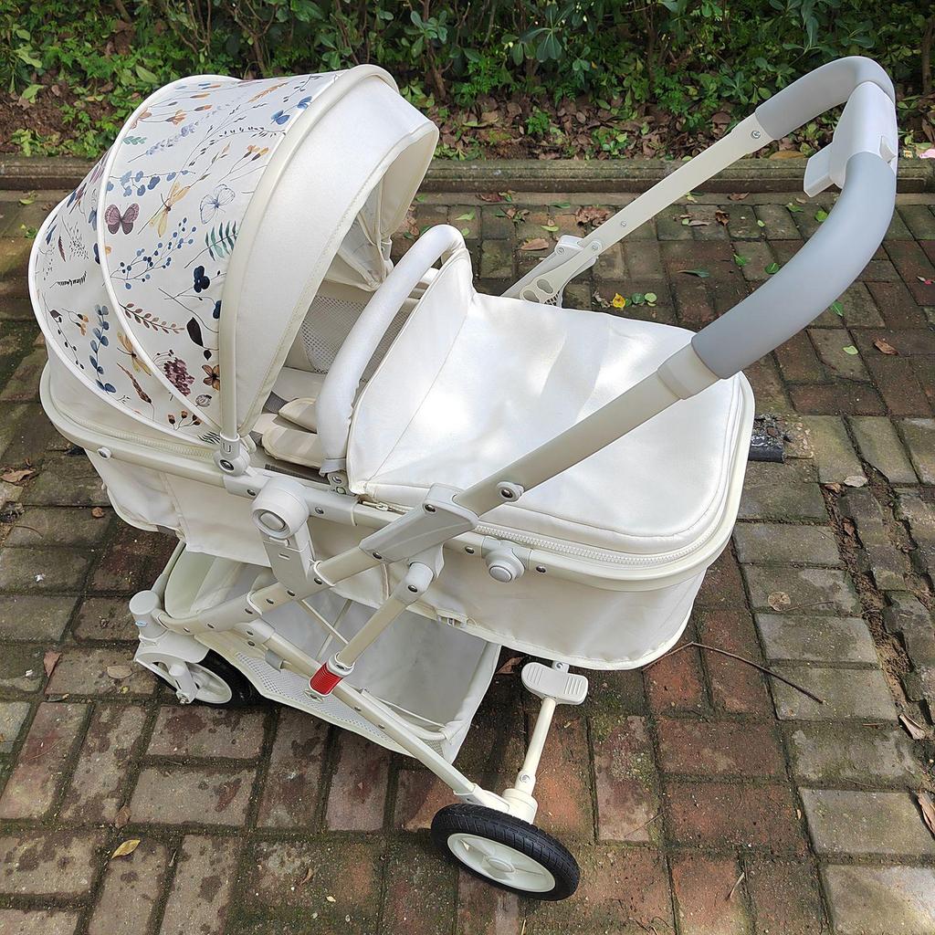 Foldable Multi-Functional High Landscape Baby Stroller: Sits and Lies Flat, Shock-Absorbing, Two-Way Design for Newborns