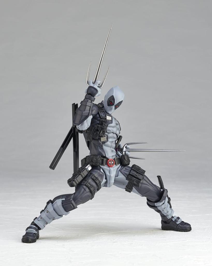 Kaiyodo Revoltech Amazing Yamaguchi Deadpool approximately 170mm PVC ABS painted action figure Ver. 2.5 X-Force Color, tall, non-scale &