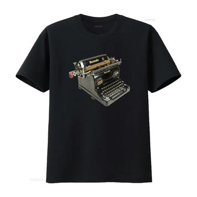 Vintage Burroughs Typewriter T Shirt for Retro Tech Lovers Vintage Washed Streetwear Designer Clothes Versatile Casual Stylish